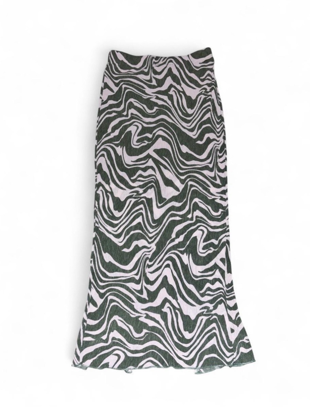 Timing Green & Light Pink Swirl Maxi Skirt